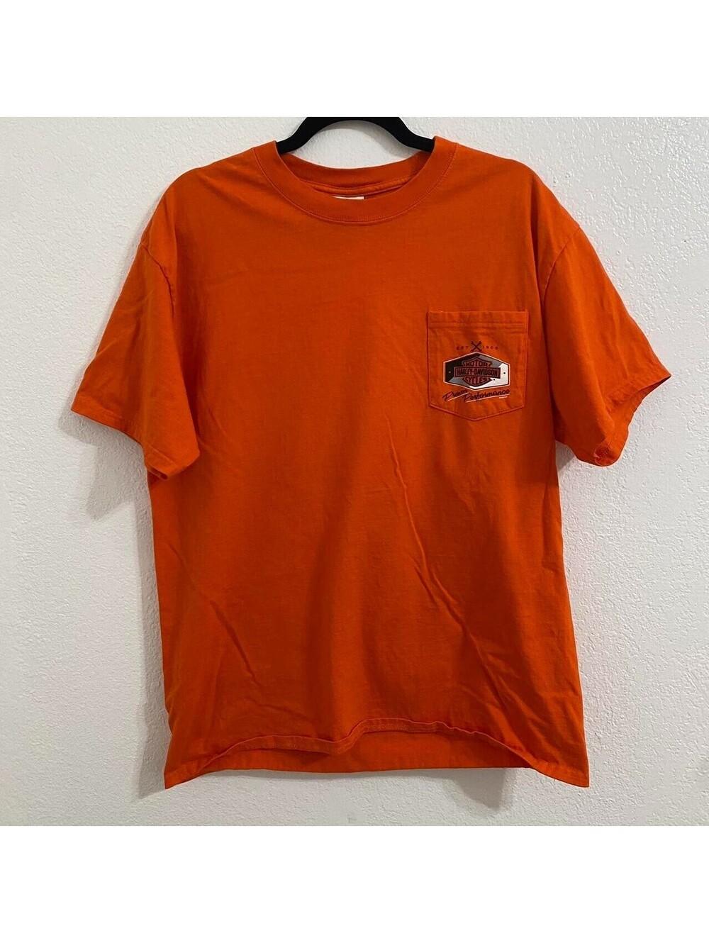 Harley Davidson Orange Pocket T-Shirt